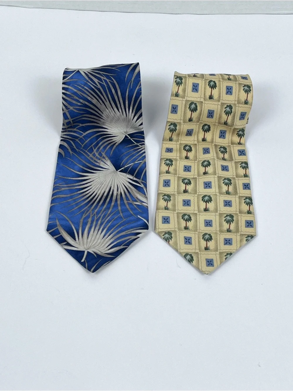 Lot of 2 Tommy Bahama 100% Silk Tropical Themed Ties; Wedding, Cruise, Beach